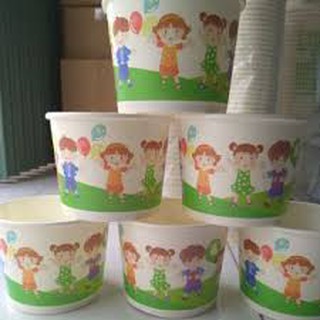 Sét 10 Ly giấy đựng kem 200ml.