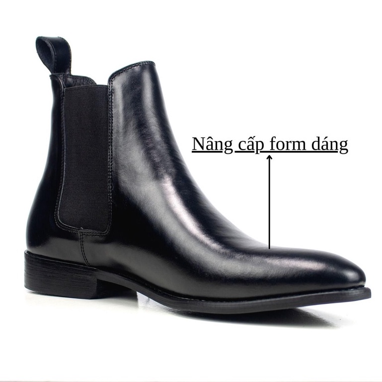 giày boot nam cao cổ chealse boot - giày bốt nam cổ cao da bò - Giày Chelsea Boots công sở đế cao su da bò nguyên tấm