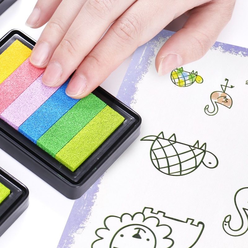 Bộ Thẻ Vẽ Bằng Ngón Tay Không Độc Hại Họa Tiết Hoạt Hình Dễ Thương Có Thể Rửa Sạch Dành Cho Trẻ Em