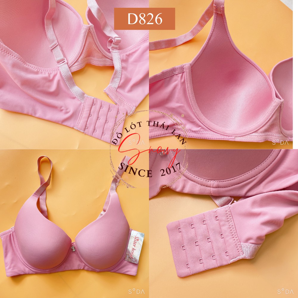Áo Lót , Áo Ngực Bigsie Thái Lan SH S826 Cup C-D  Có Gọng, Quả Trơn, Mút Mỏng cho người béo, mập