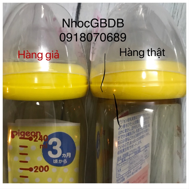 [HÀNG CHUẨN] Bình sữa Pigeon cổ rộng 160ml/240ml hàng nội địa Nhật