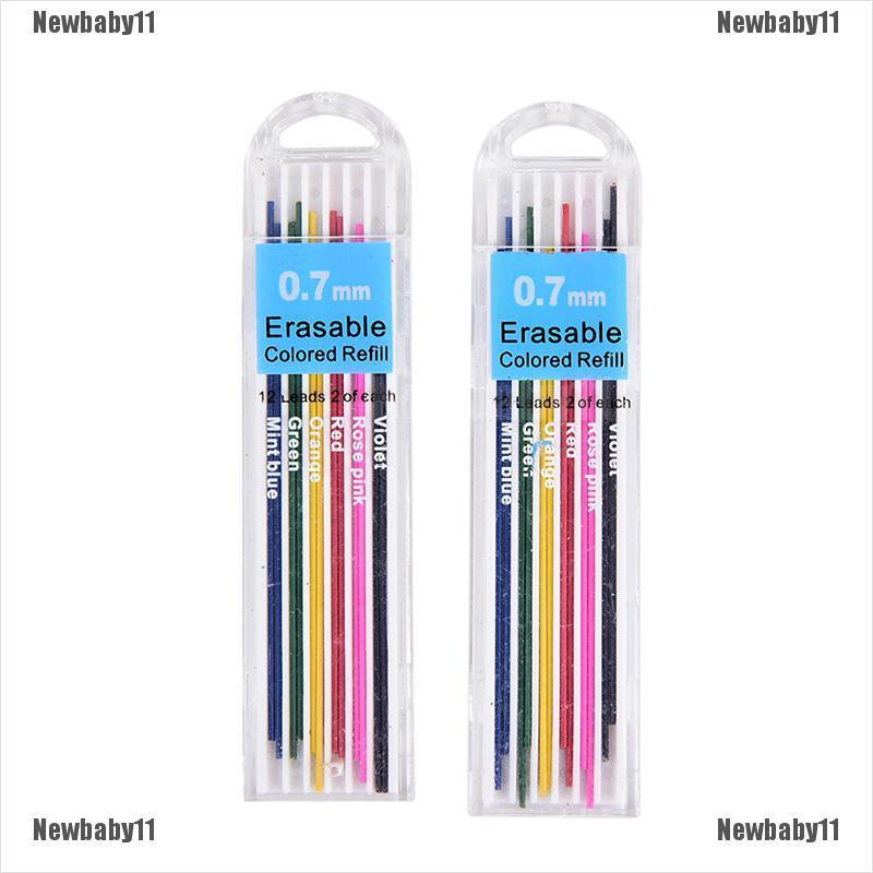 Hộp ruột bút chì bấm màu 0.7mm có thể xóa được chuyên dụng