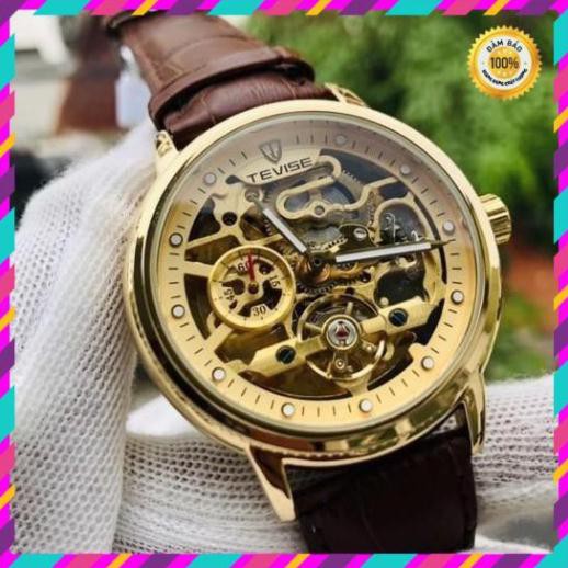 ĐỒNG HỒ CƠ LỘ MÁY NAM TEVISE DÂY DA CAO CẤP CHÍNH HÃNG ( Đồng Hồ Cơ Cao Cấp )