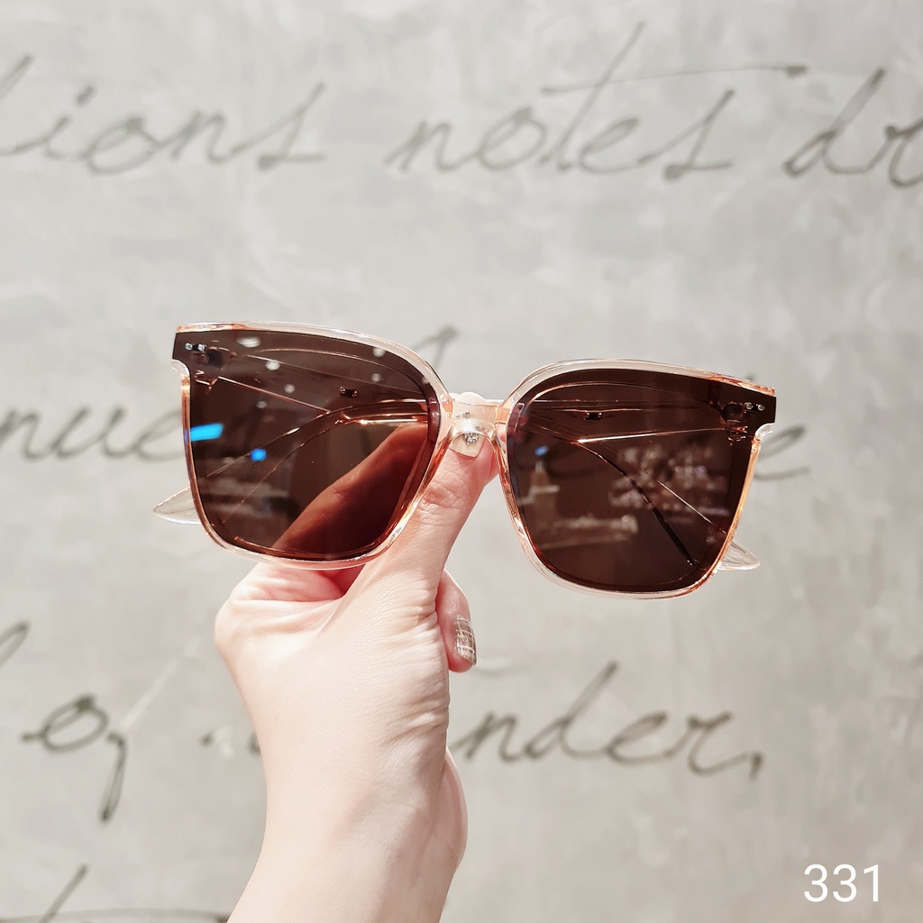 Kính mát nam nữ LILYEYEWEAR mắt vuông to đi đường chống UV400 phụ kiện thời trang 331