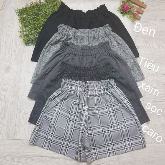 Quần short kaki hai túi lưng thun