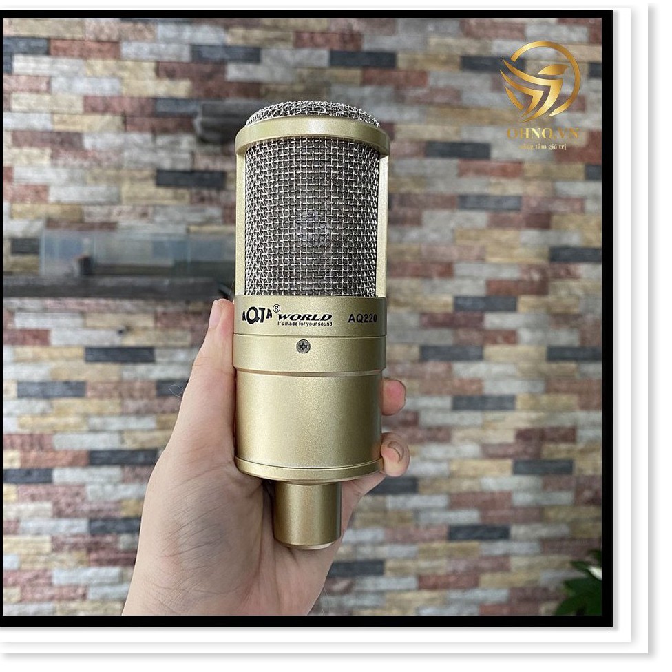 Micro Thu Âm Cao Cấp AQTA AQ 220 Bộ Mic Hát Thu Âm Karaoke - Livestream Chuẩn Chuyên Nghiệp - OHNO VIỆT NAM