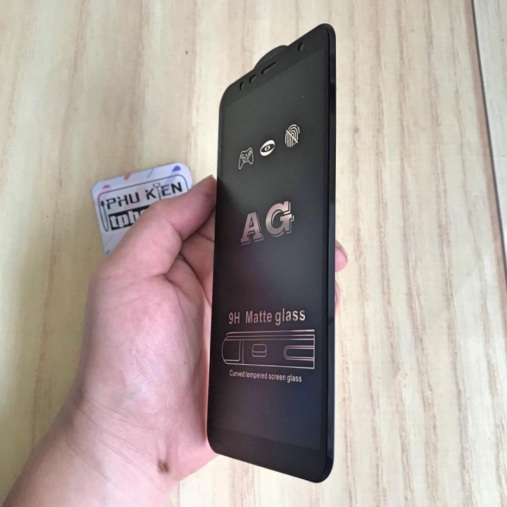 Dán cường lực Nhám Full màn hình Samsung J6 Plus