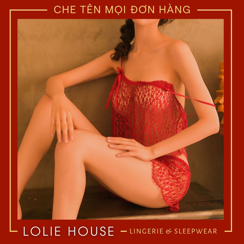 Set đồ bộ ngủ nữ sexy xuyển thấu - Bộ đồ ngủ nữ ren siêu mỏng gợi cảm LOLIE HOUSE - SS9