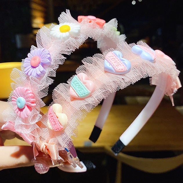 Băng đô kiểu dáng hoạt hình chống trượt xinh xắn nhiều màu sắc cho bé gái