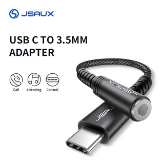 Cáp Chuyển Đổi JSAUX Từ Cổng Usb Type C Sang Aux 3.5mm Cho Pixel 4 3 2 Xl/S20 Ultra Z Flip S20 + Note 10 S10 S9 Plus