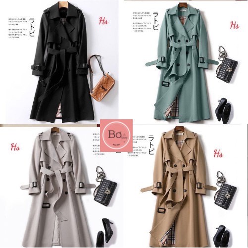 Áo Măng Tô Dáng Dài 2 Lớp Kèm Đai Hàng Sịn Bơ Store  SP589 | BigBuy360 - bigbuy360.vn