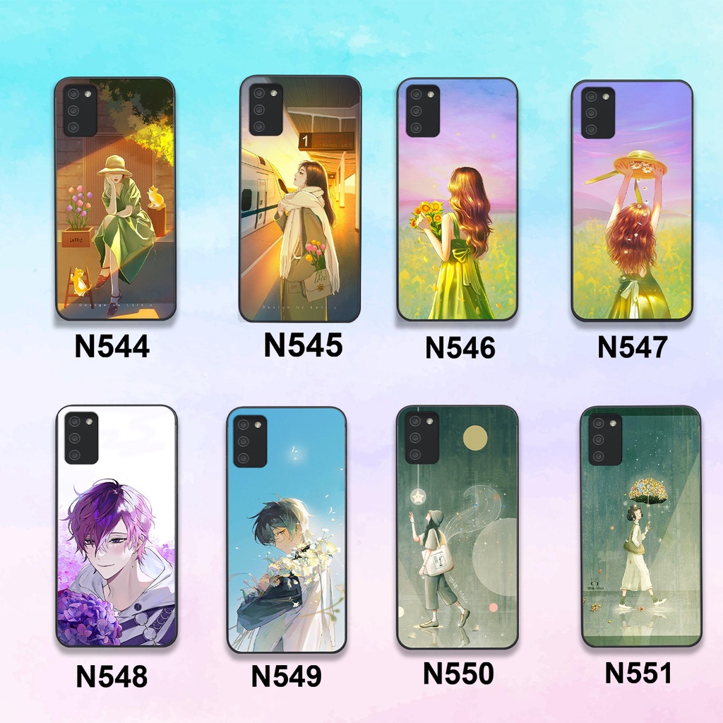 Ốp Samsung A02s / A03s hình cô gái , chàng trai mùa thu nhẹ nhàng dễ thương trẻ trung