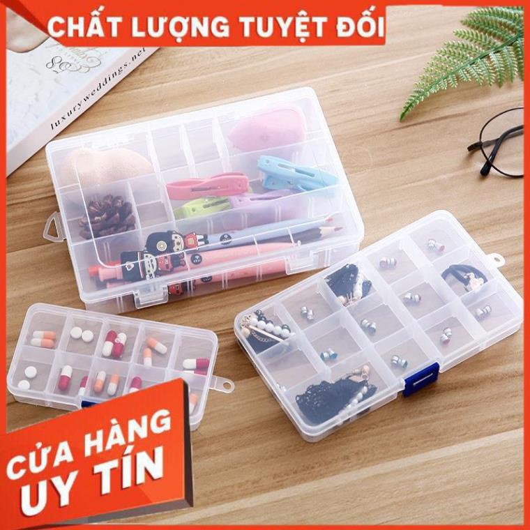 (Video Clip) Hộp Nhựa Đựng Đồ Cá Nhân Mini Có Nắp, Tủ Nhựa Đựng Thuốc Y Tế 10/15/24 Chia Nhiều Ngăn