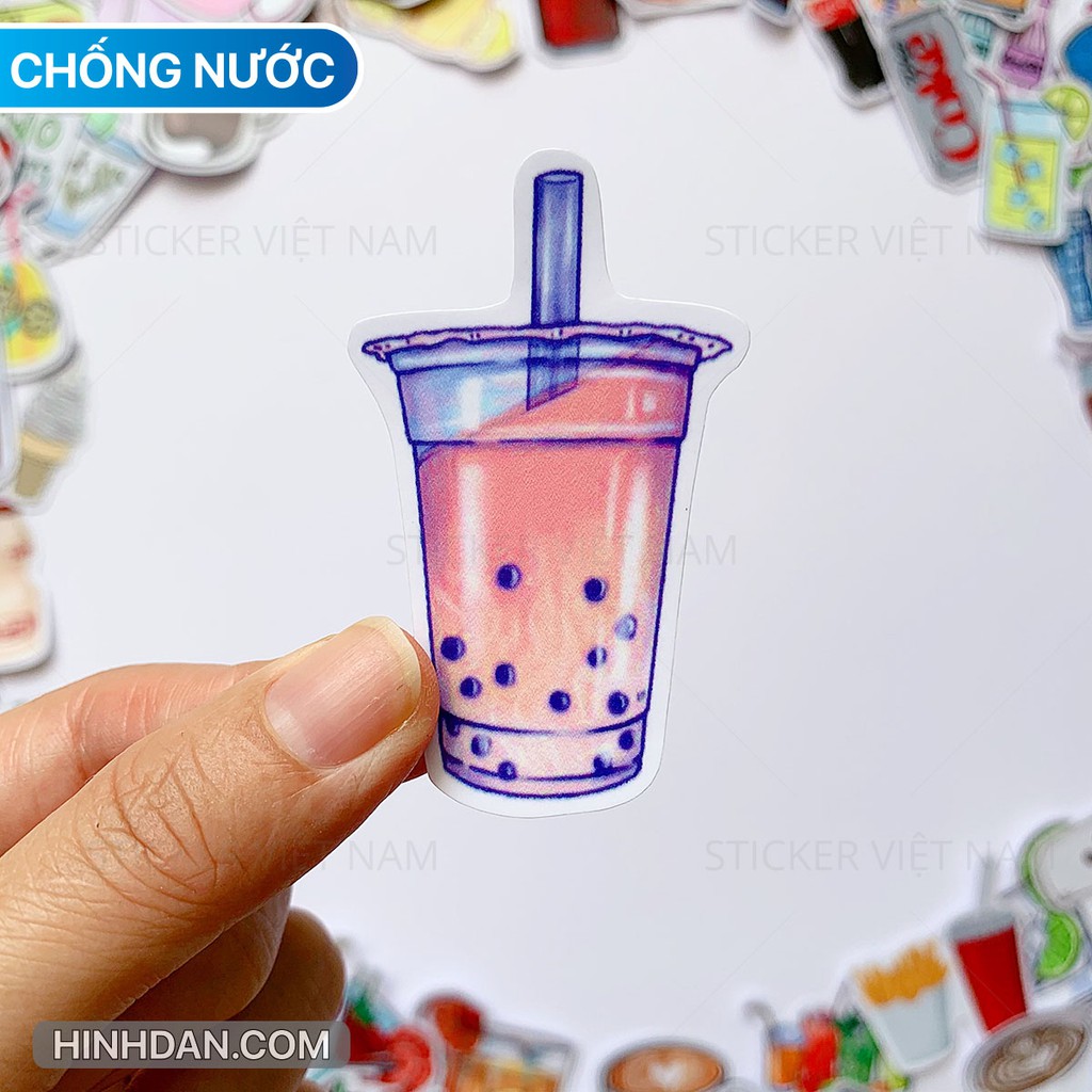 [HCM] Sticker Đồ Uống - Drink CHỐNG NƯỚC Dán Nón Bảo Hiểm | Sticker Việt Nam