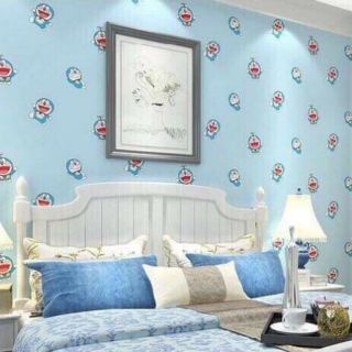 10m giấy dán tường Doraemon xanh ngọc