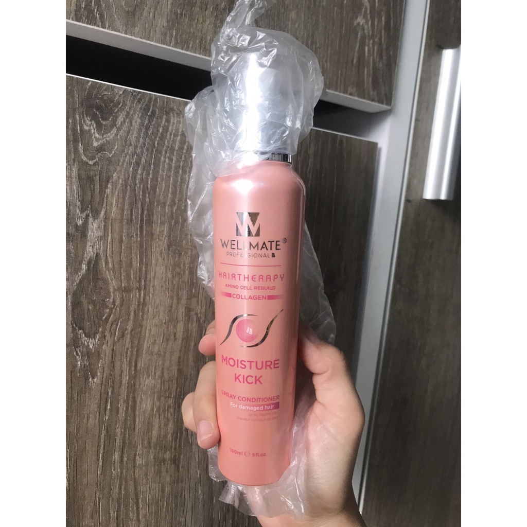 Sữa dưỡng tóc phục hồi chống rối VITAMIN hoa sứ Wellmate Moisture Kick Spray Conditioner 150ml