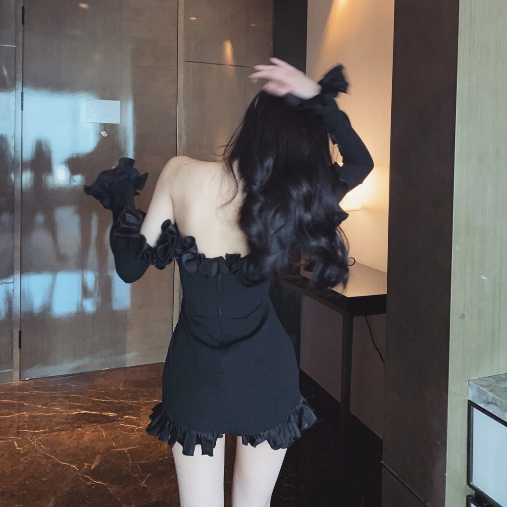 Váy jum tay dài khuy FREE SHIP Jenny cao cấp