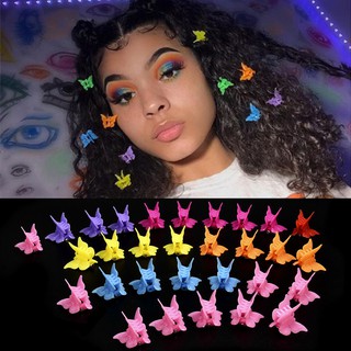 Set 20 Kẹp Tóc Hình Bươm Bướm Mini Nhiều Màu Sắc Cho Nữ