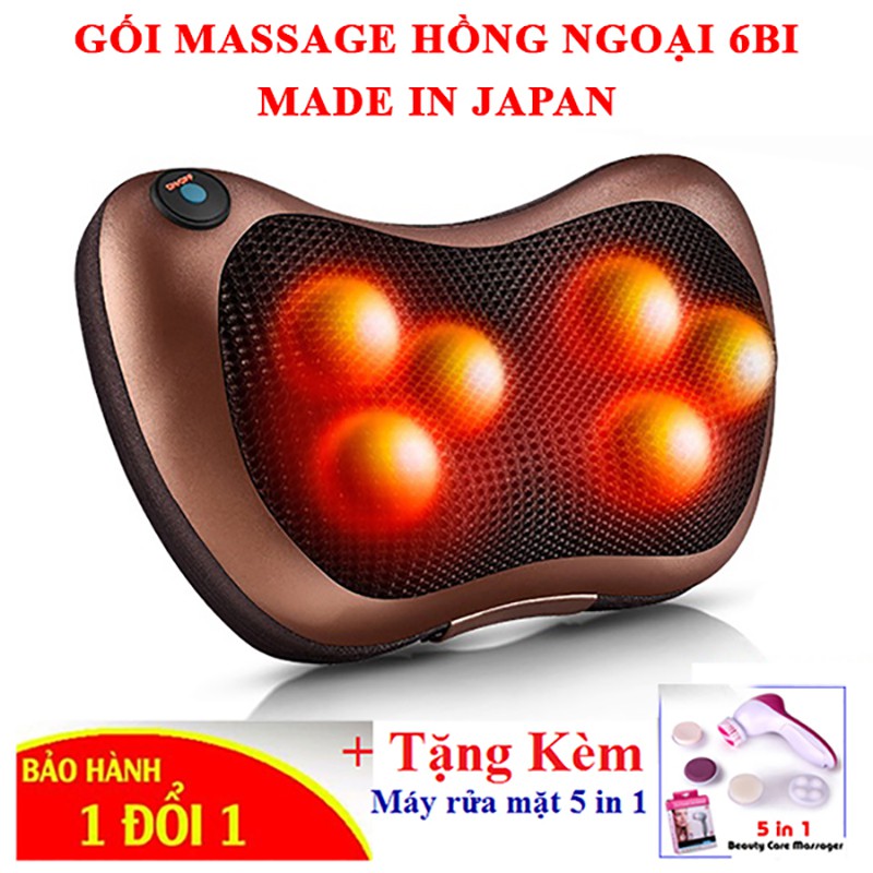 Gối Mát Xa Gối Massage Hồng Ngoại 6bi Akita Nhật Bản