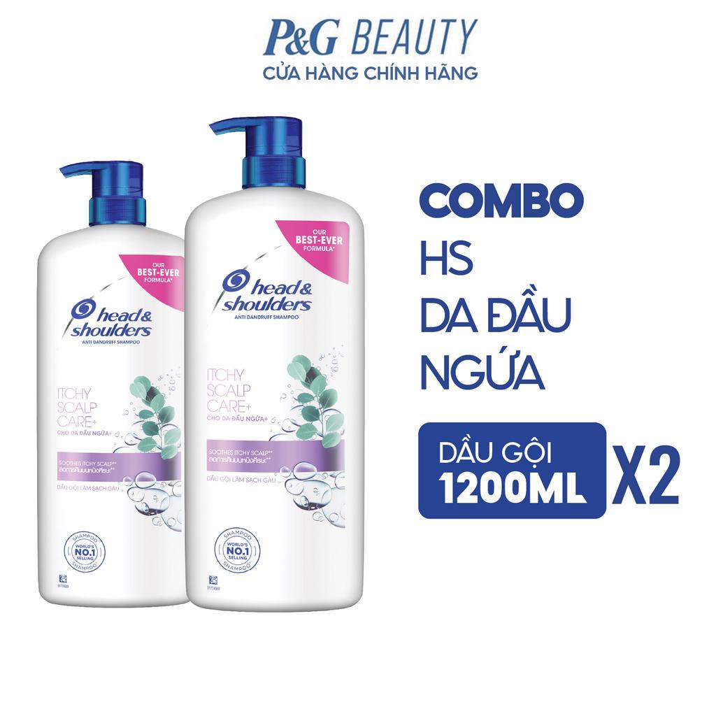 Combo 2 Dầu Gội Head & Shoulders Chai 1200ML Cho Da Đầu Ngứa