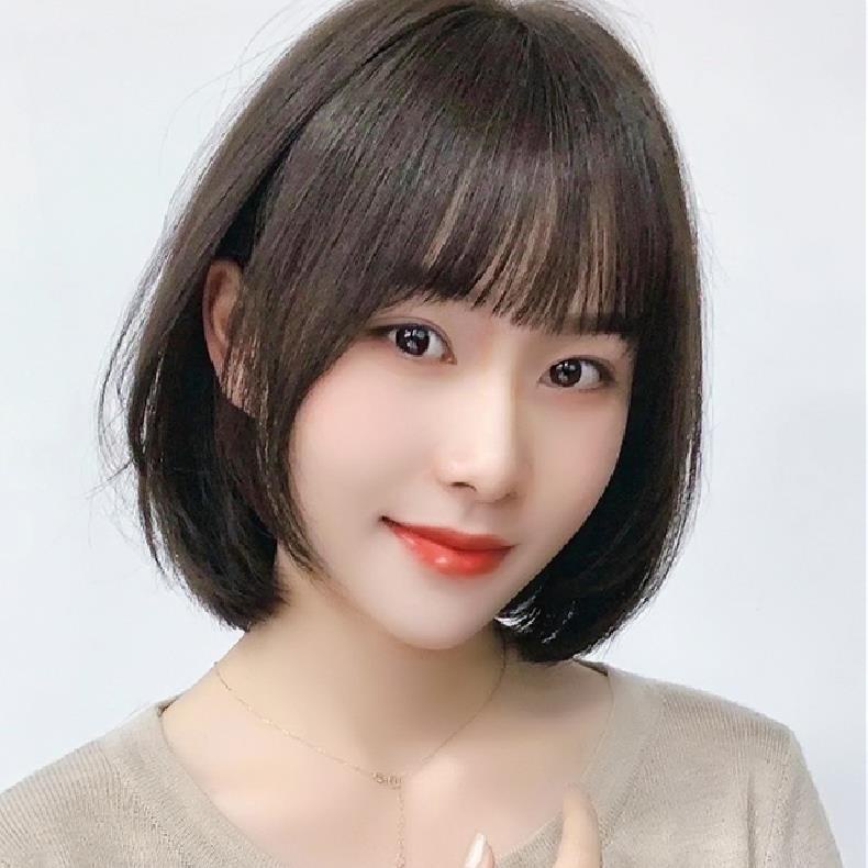 Bộ tóc giả ngắn thẳng tự nhiên thời trang cho nữ
