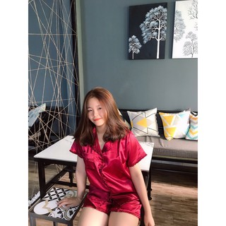 Bộ bizama phi lụa đùi bèo mặc nhà siêu xinh