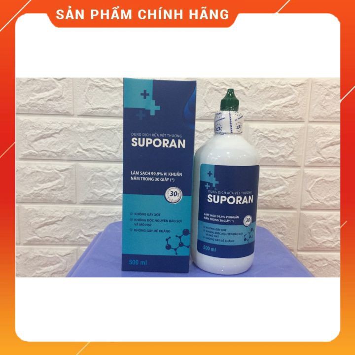 Dung dịch rửa vết thương, sát khuẩn Suporan 500ml , hiệu quả cao, an toàn tuyệt đối