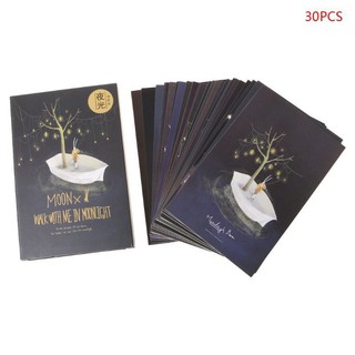 Set 5 postcard dạ quang thiết kế giáng sinh