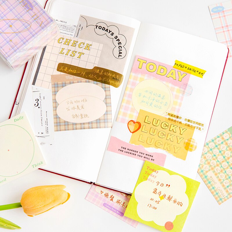 Set 50 tấm mini note mix 10 mẫu ghi chú tiện lợi