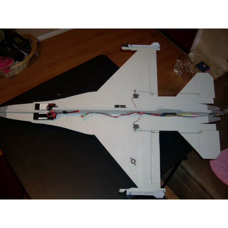 ❤️Siêu SOCK ❤️ Bộ vỏ kit máy bay F-16 Flat đẩy đuôi sải 60 cm