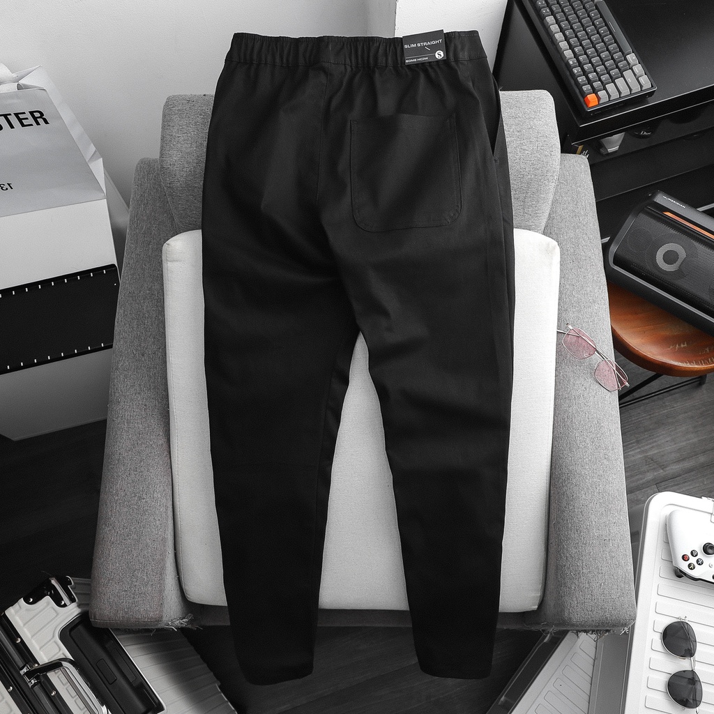 Quần Kaki Nam Jean SlimStraight BB Zip , Chất Vải Pique Thoải Mái , QK001660,SOMEHOW