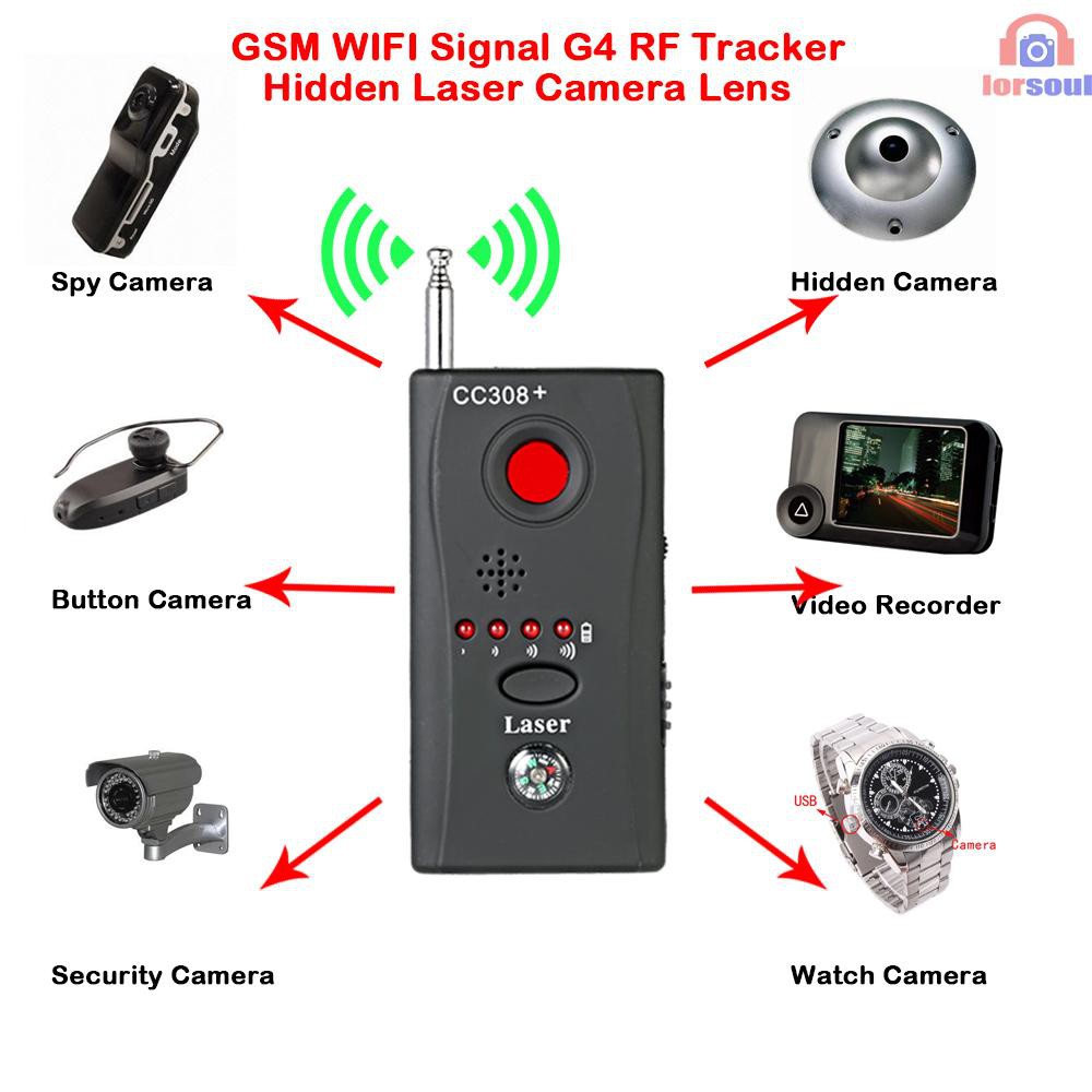 Máy dò tìm phát hiện camera GSM ẩn không dây/thiết bị theo dõi RF/tín hiệu GPS/lỗi âm thanh đa năng