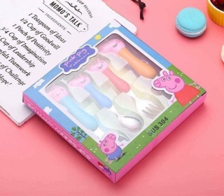 Bộ dĩa thìa peppa pig