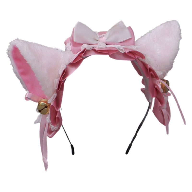 Flgo Msquerde Hl Halloween Kiy Ers Bndn Loli Ruy Băng Thắt Nơ Hir Hoop nime Cosply Cosume niml Hedbnd