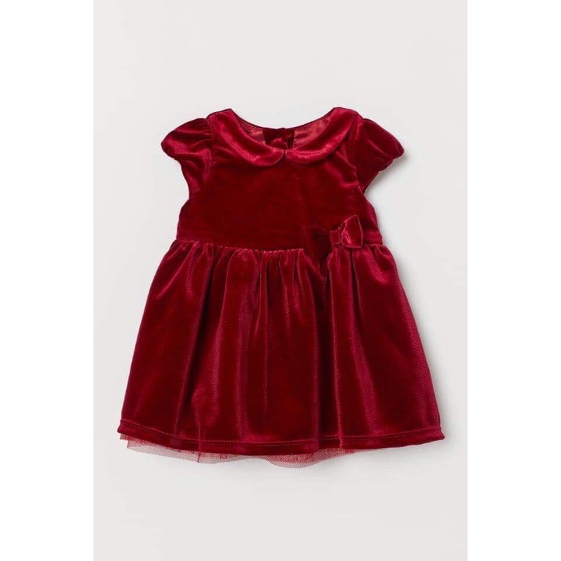 Váy HM nhung đỏ bé gái