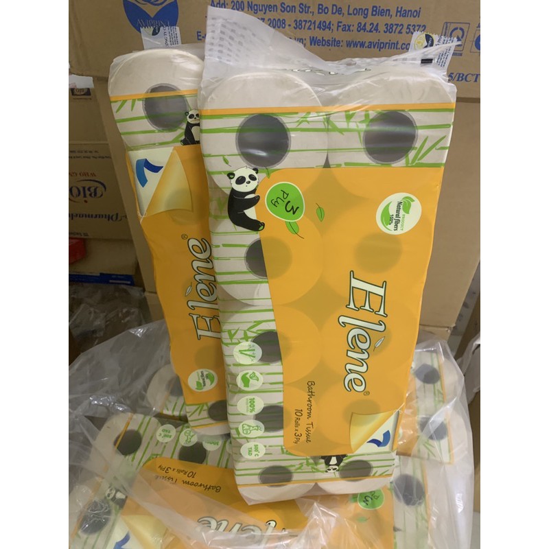 GIẤY VỆ SINH ELENE THAN TRE TỰ NHIÊN KHÔNG CHẤT TẨY TRẮNG