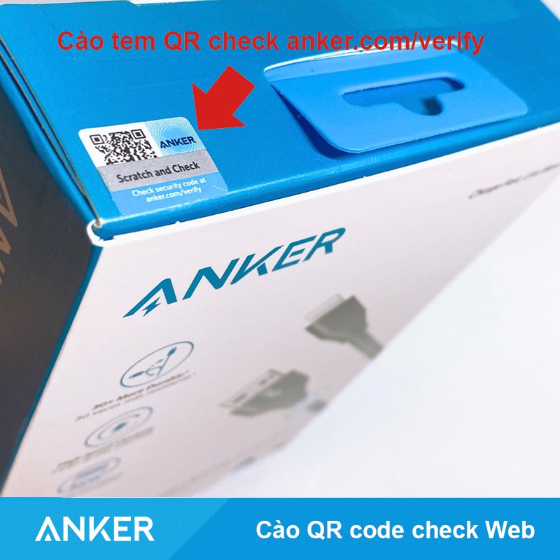 Cáp dù Iphone ANKER Powerline + II Usb to Lighting MFI C89 - A8452 dài 0.9 Mét  A8453 dài 1.8 Mét Chính hãng