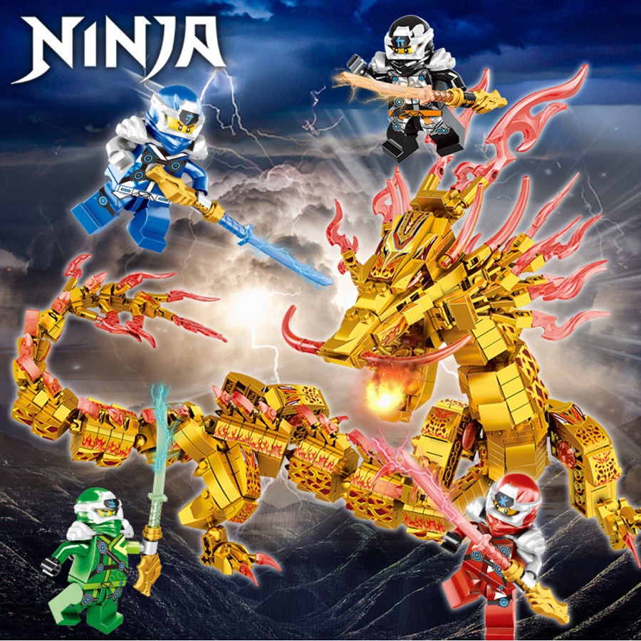 [1314 Chi Tiết] Bộ Đồ Chơi Xếp Hình Lego Ninja Rồng Cho Bé ninjago, Lego Dragon