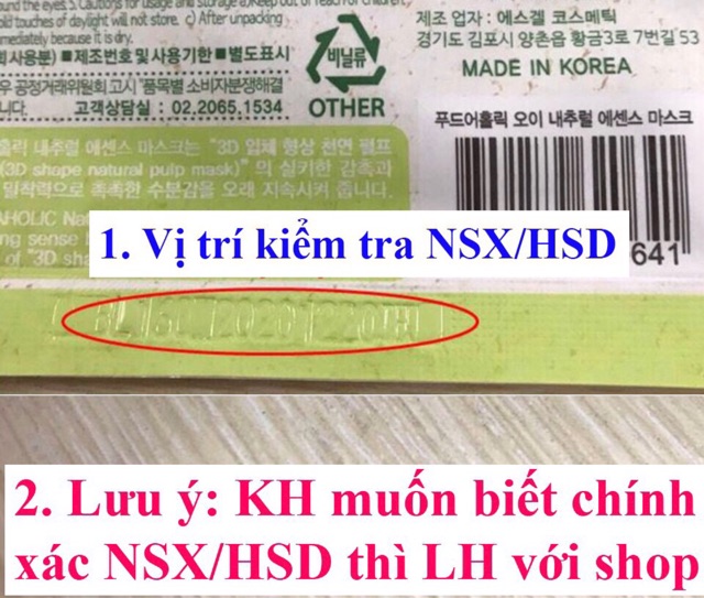 Mặt nạ 💖FREESHIP💖 Mặt nạ 3D Foodaholic Hàn Quốc bán lẻ 1 miếng | BigBuy360 - bigbuy360.vn