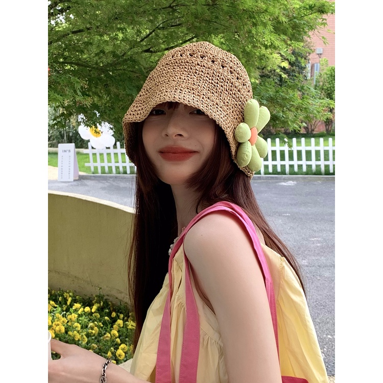 Nón Tai Bèo Đan Cói Chống Nắng Mùa Hè Phong Cách Nhật Bản Dễ Thương
