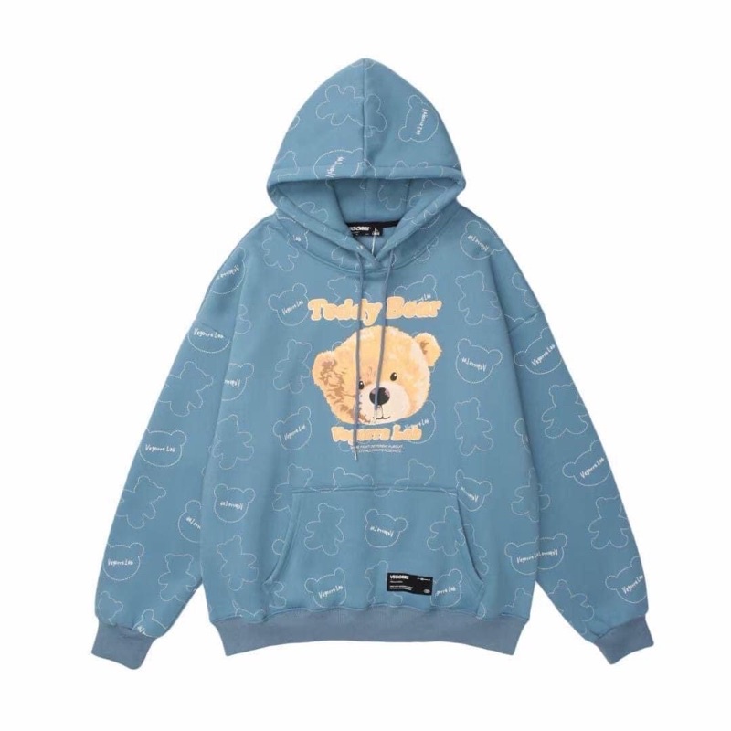 (Ảnh Thật) Áo Hoodie Nam Nữ In Hình Gấu form rộng unisex Cực Chất 3 Màu Trắng Đen Xanh | BigBuy360 - bigbuy360.vn