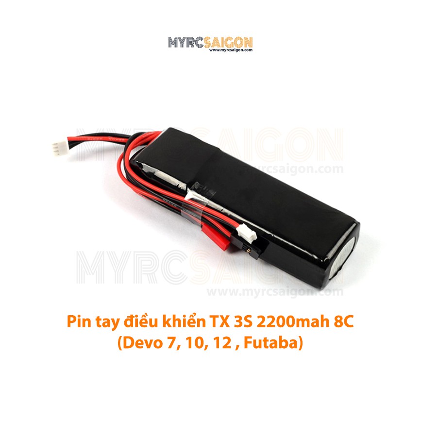 PIN TAY ĐIỀU KHIỂN TX 3S 2200MAH 8C (DEVO 7, 10, 12 , FUTABA)