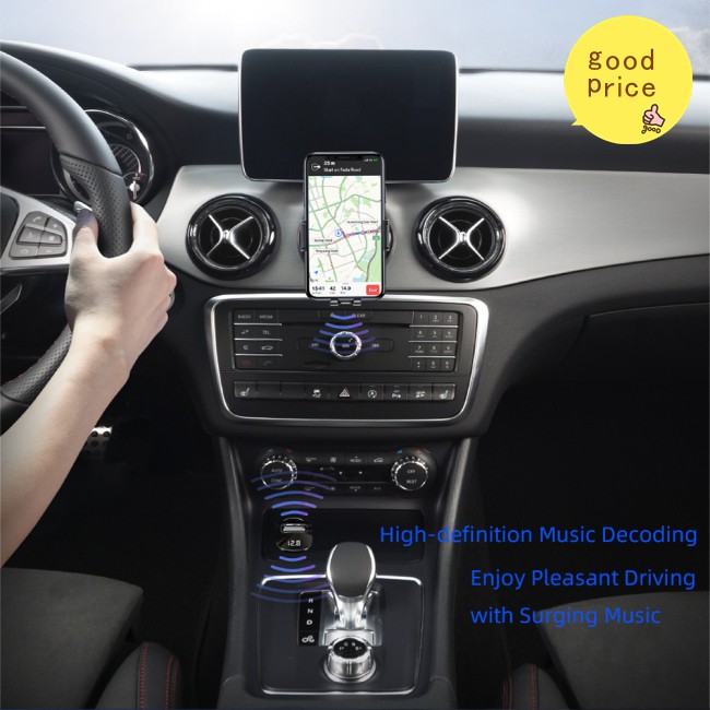 Car Fm Transmitter Bluetooth 5.0 Aux Handsfree Kit Car Car Wireless Radio Usb Dual Charger Mp3