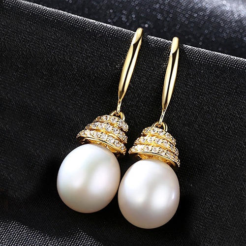 Bông Tai Bạc Nữ 925 Đính Ngọc Trai Nuôi Thiên Nhiên Sang Trọng Pearl B2327 - Bảo Ngọc Jewelry