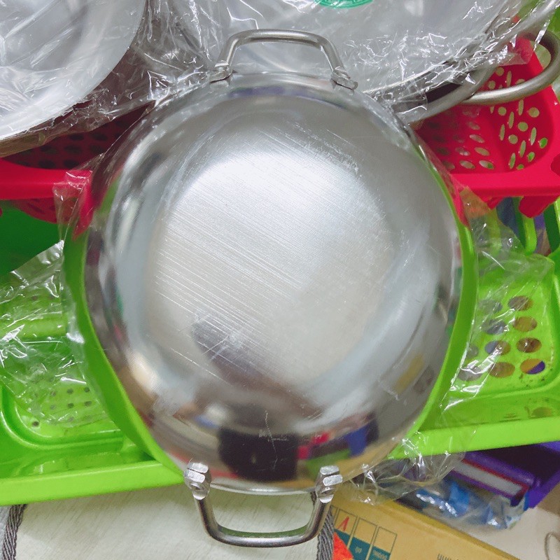 Chảo Nhôm Bóng Hai Quai Chiên Xào Chắc Chắn