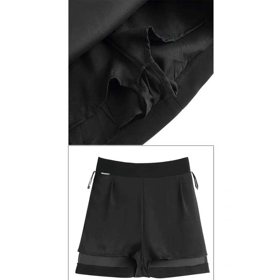 Chân váy chữ A ngắn MORVA - Chân váy chữ A  cạp cao trơn chỉ nổi có nơ buộc - Hàng may kĩ có quần lót cao cấp | BigBuy360 - bigbuy360.vn