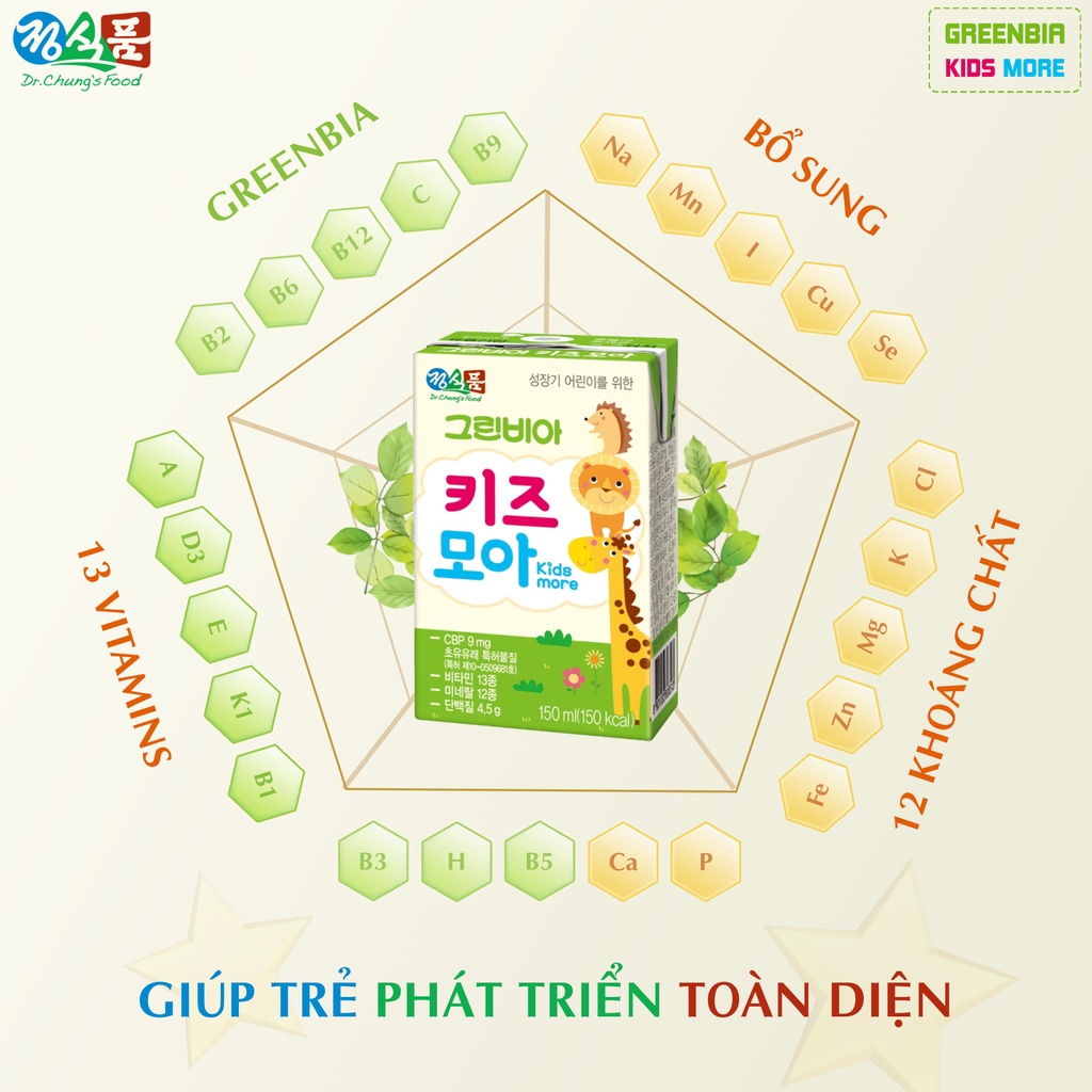 Sữa Greenbia Hi Kids - Tăng chiều cao, cân nặng cho trẻ em