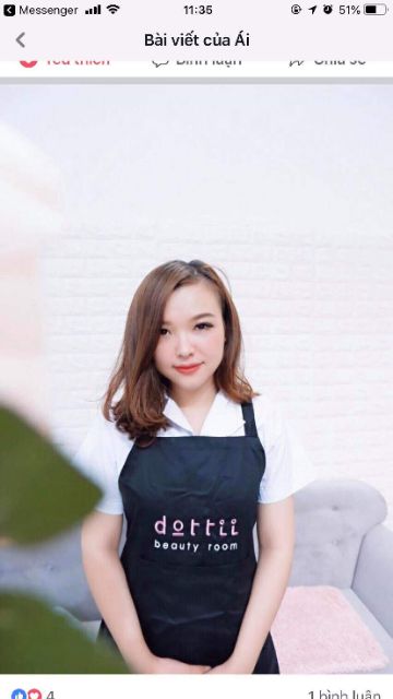 Tạp dề làm nail & salon