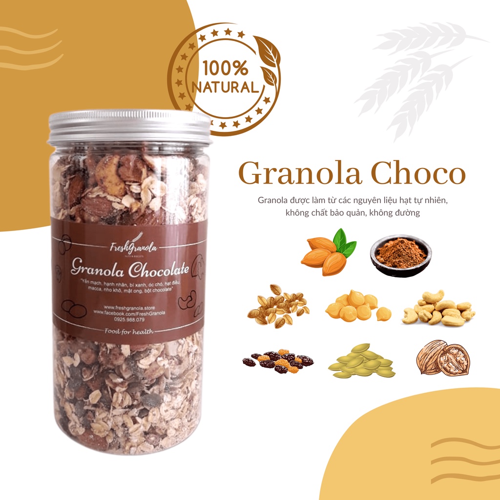 GRANOLA CHOCOLATE KHÔNG ĐƯỜNG