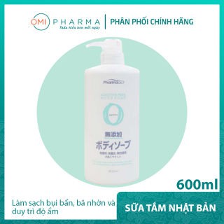 Sữa tắm Pharmaact Kumano 600ml 100% thảo dược Nhật Bản không chứa chất phụ gia Maneki